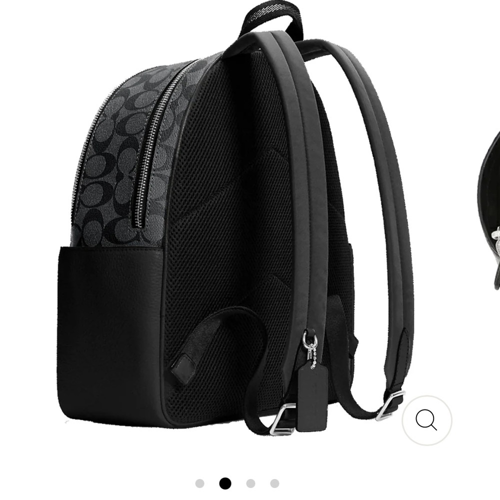 Coach Charcoal and Black Patterned Court Backpack In Signature Canvas - Picture 2 of 16
